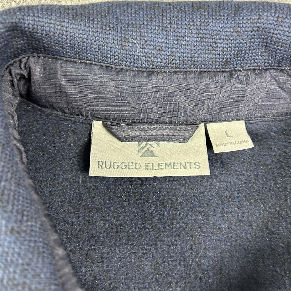 Rugged Elements Jacket Mens Large Navy Sweater Fl… - image 4
